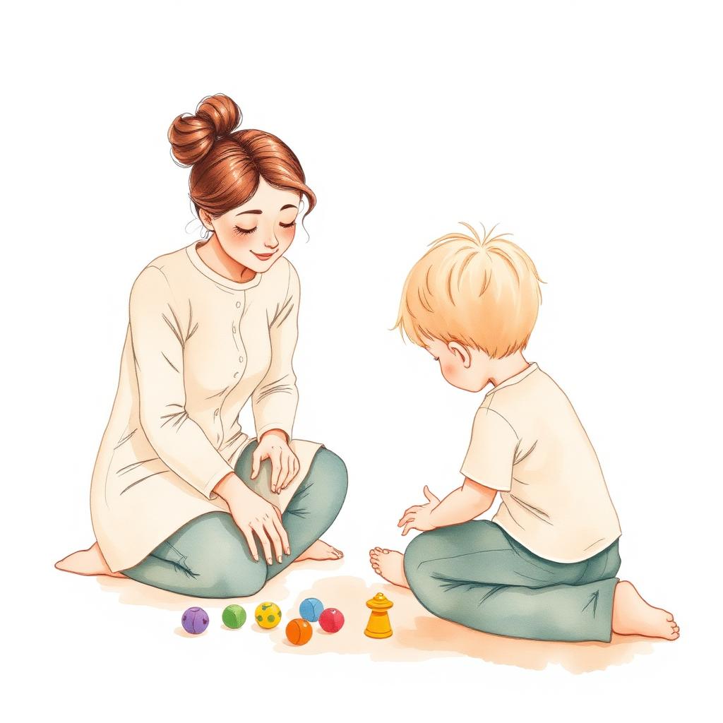 Therapist observing a child during a play-based assessment