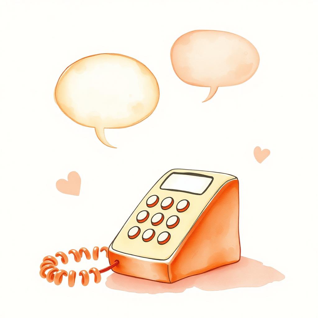 Friendly conversation on the phone